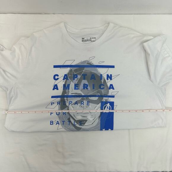 Under Armour MARVEL UA Heat Gear Loose Captain America Battle T-shirt Men’s XL - Picture 9 of 10